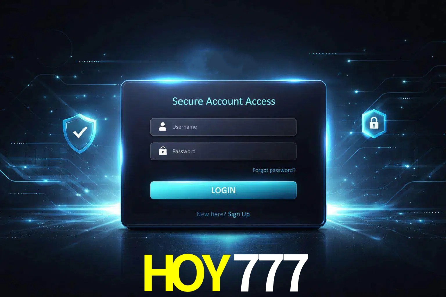 Pantalla de inicio de sesión de cuenta HOY777 para usuarios en México