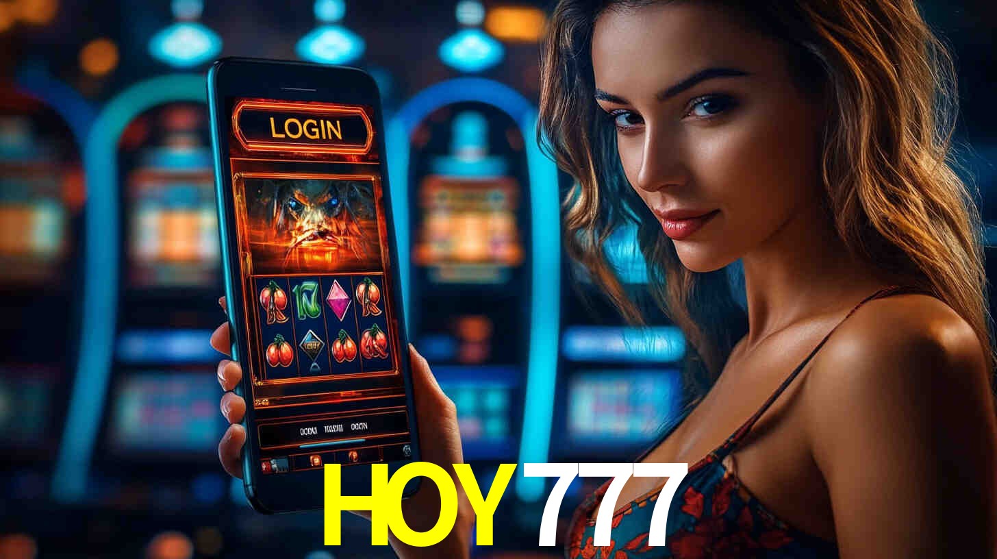 Interfaz de la app móvil HOY777 en un smartphone moderno